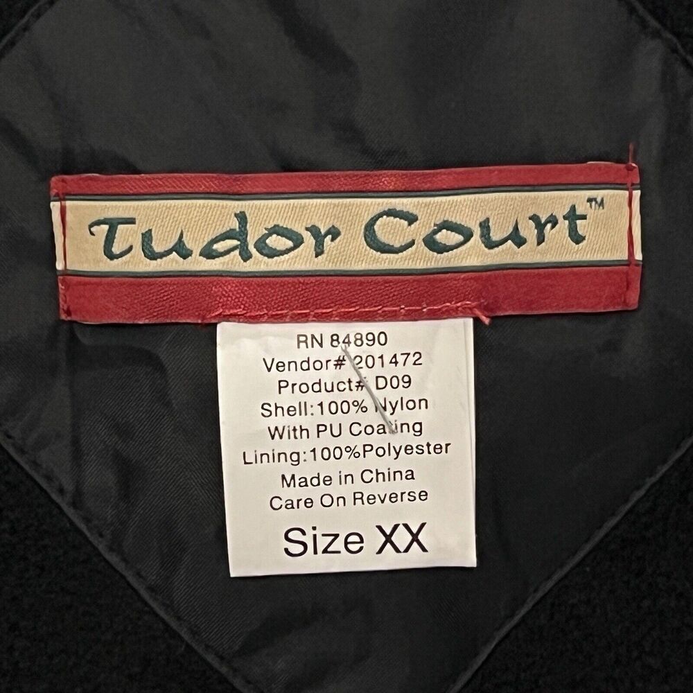 Tudor Court Red Jacket Windbreaker Removable Hood Fleece Lined Long Sleeves XX - Picture 6 of 16